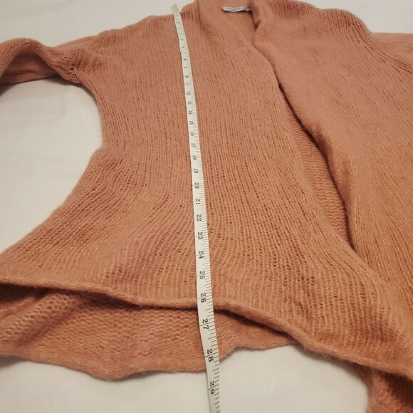MM Lafleur Pink Yak Baby Alpaca Blend Knit  Open Jardigan size Small Cozy - Picture 9 of 9